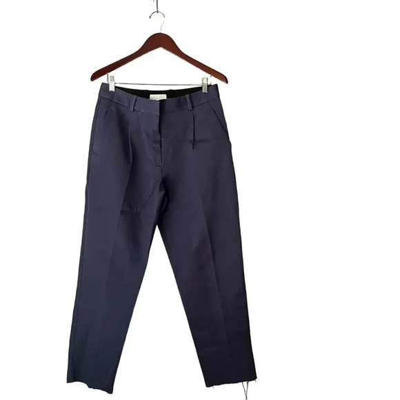 3.1 Phillip Lim Pants Trousers Women High Waist Purple Cotton Raw Hem Frayed - Picture 1 of 5